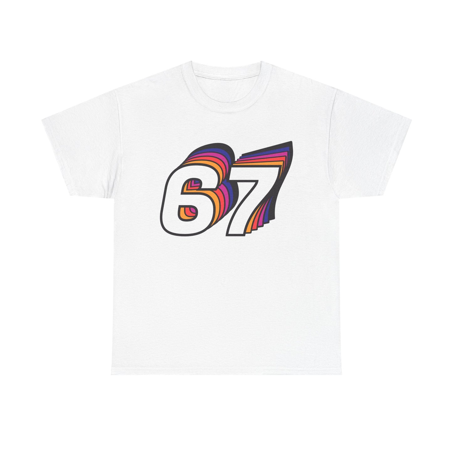 Official 6 7 Six Seven Gen Z Trending T-Shirt Type Four White