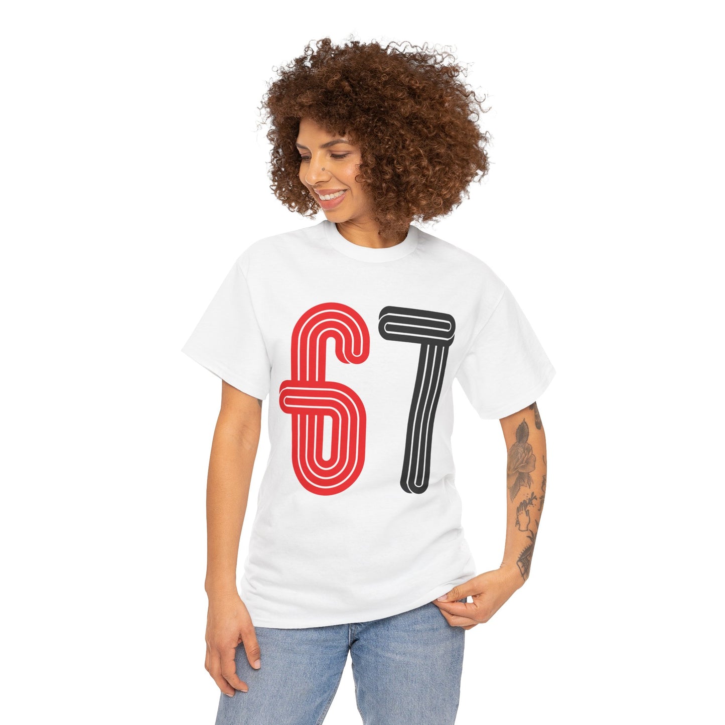 Official 6 7 Six Seven Gen Z Trending T-Shirt Type Two White