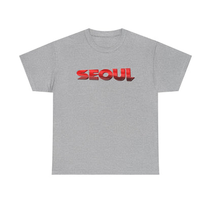 Retro Red 3D Seoul Graphic Unisex T-Shirt
