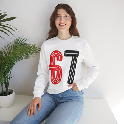 Official 6 7 Six Seven Gen Z Trending T-Shirt Type Two Sweatshirt White