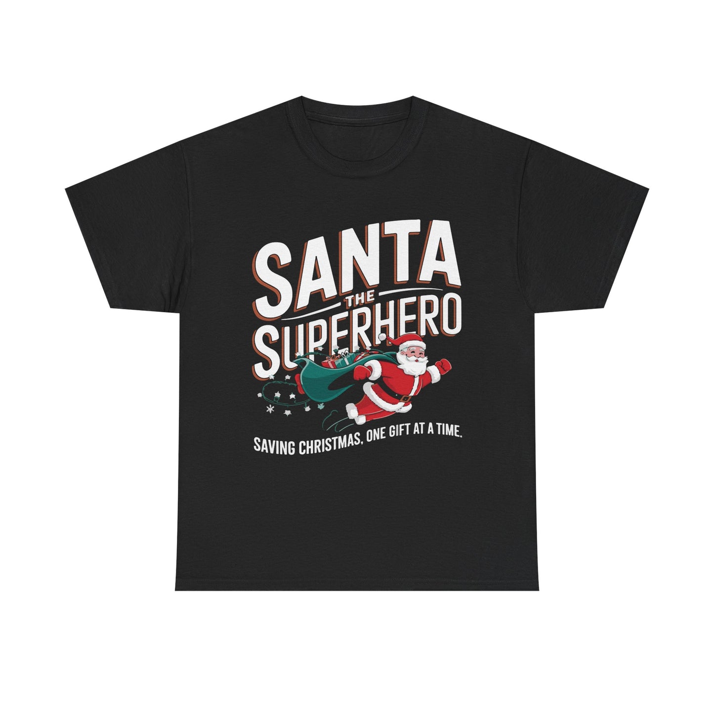 Santa The Super Hero - Comic Christmas Slogan Unisex Tee