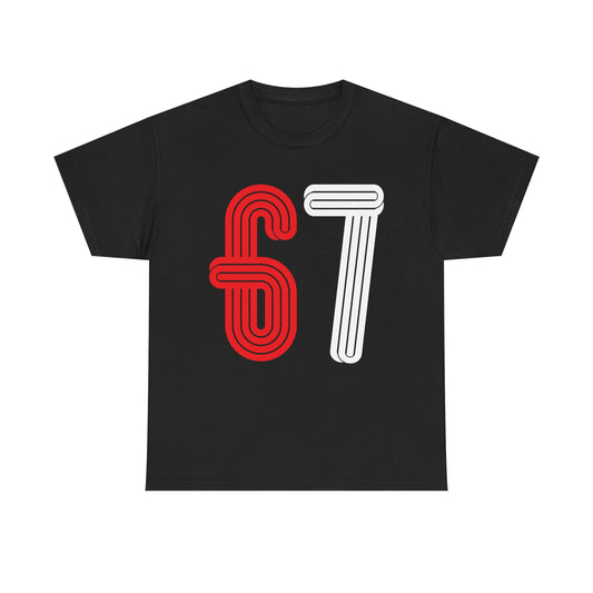 Official 6 7 Six Seven Gen Z Trending T-Shirt Type Two Black