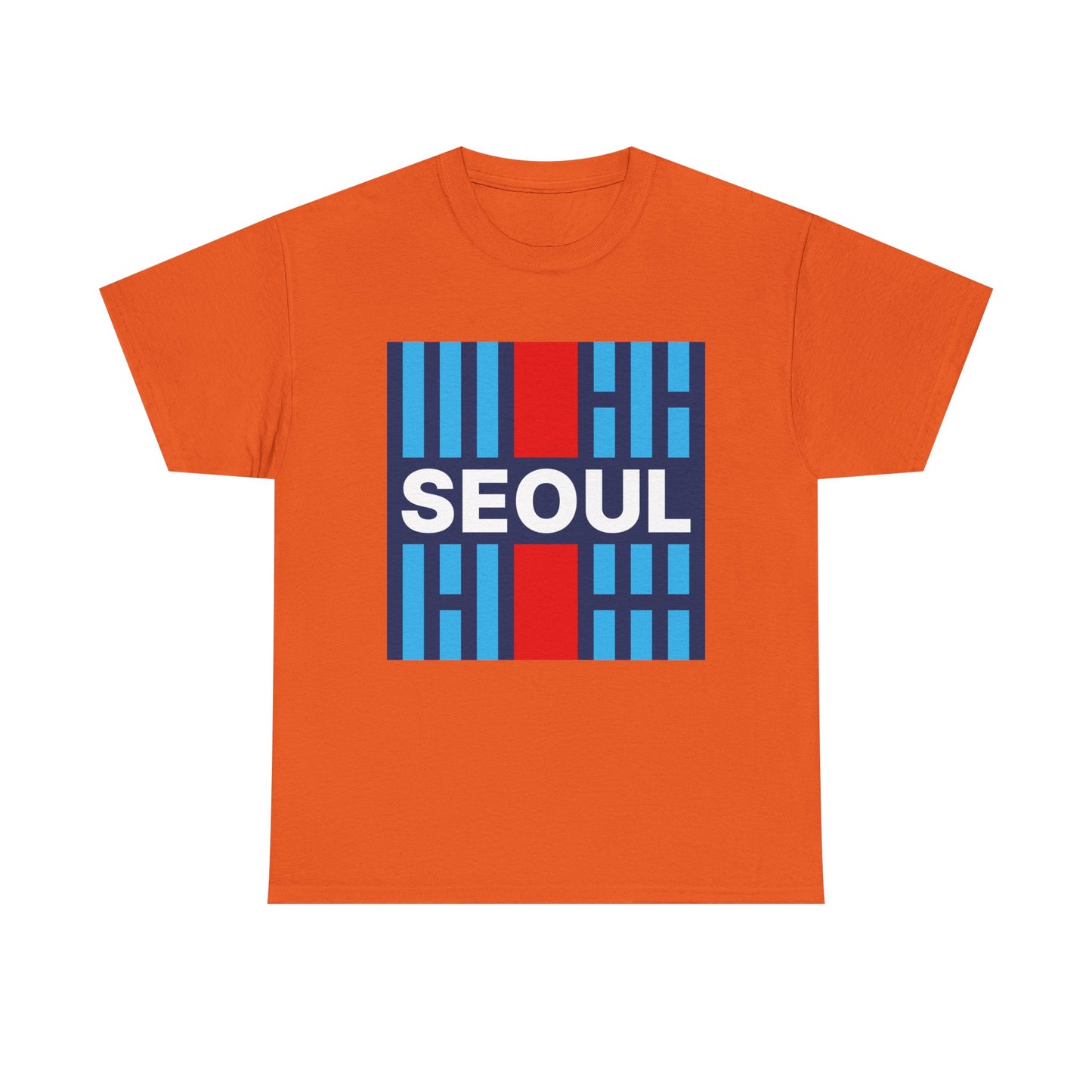 Taegeukgi Grid SEOUL Graphic Tee Unisex Geometric Streetwear T-Shirt