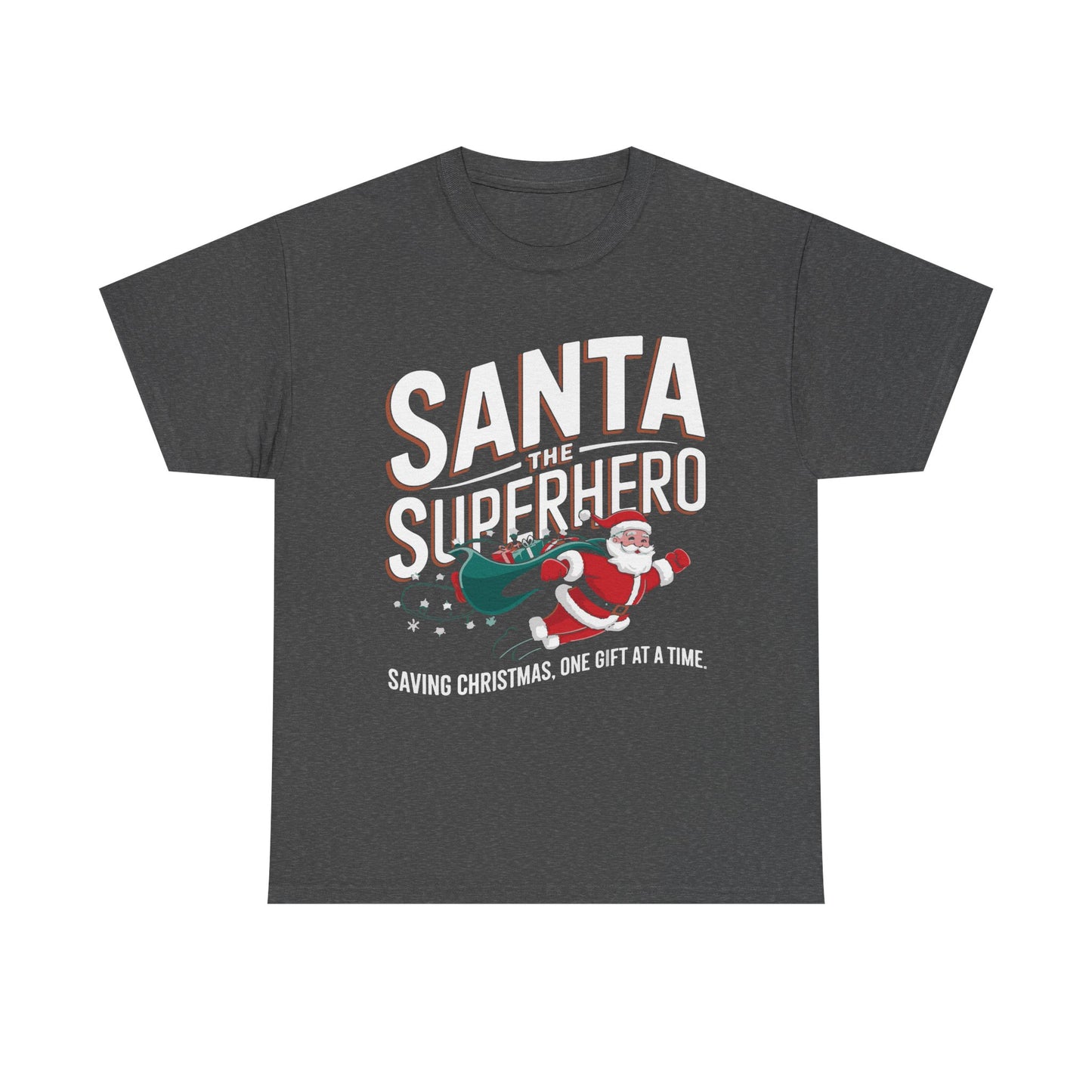 Santa The Super Hero - Comic Christmas Slogan Unisex Tee