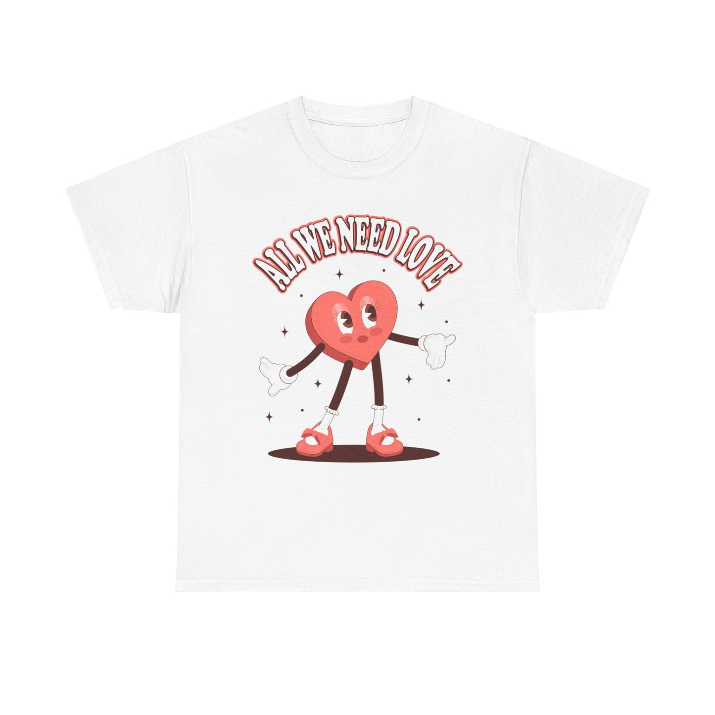 Miss Heart 'All We Need Is Love' Unisex Graphic Tee White