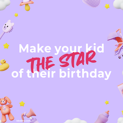 Make Your Baby the Star of Their Birthday. Custom Standing Banner + Stand Included + Free Shipping - BB01