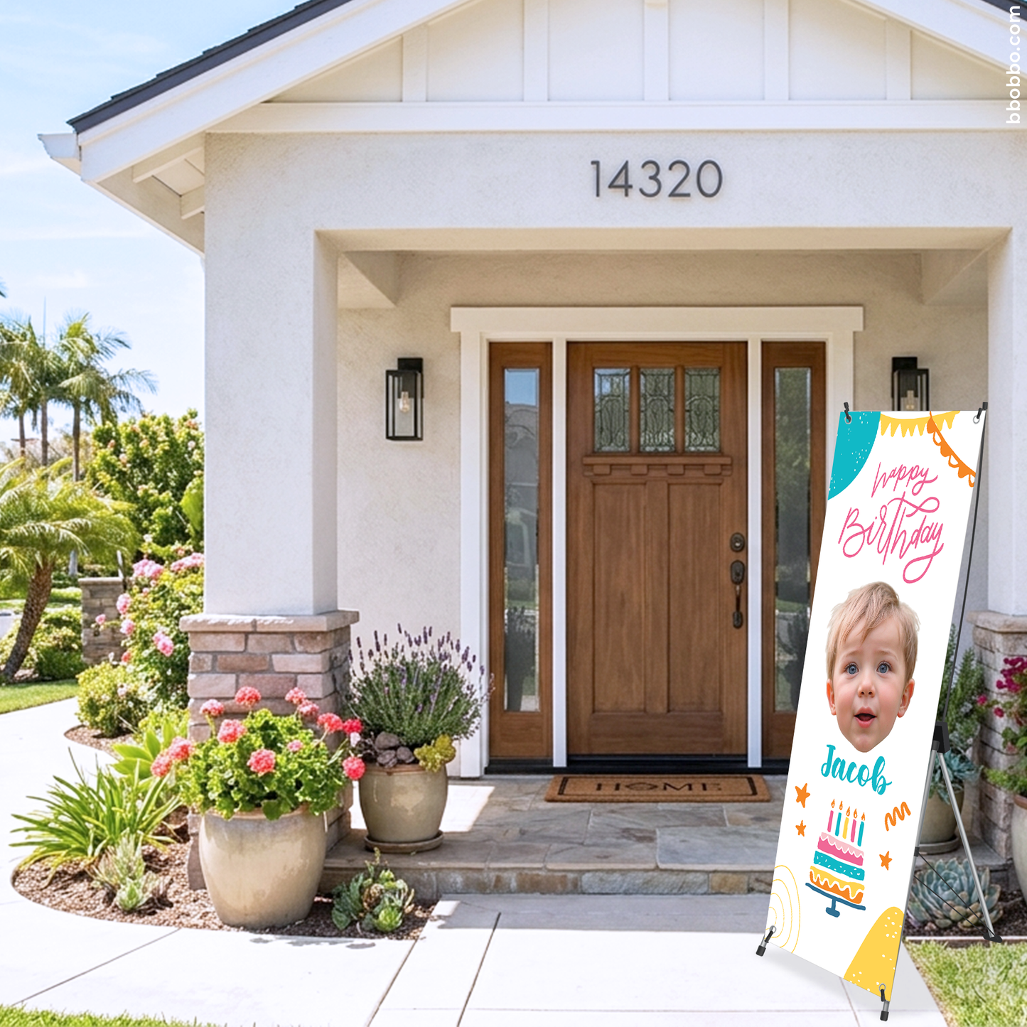 Make Your Baby the Star of Their Birthday. Custom Standing Banner + Stand Included + Free Shipping - BB01
