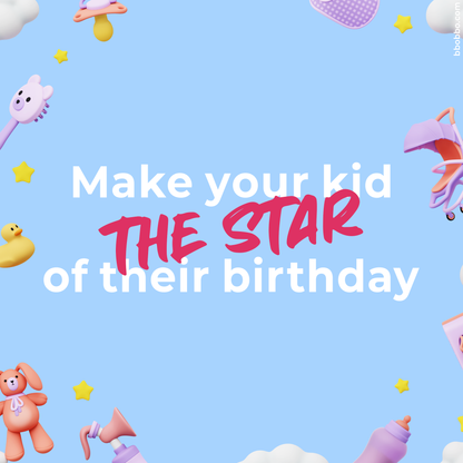 Make Your Baby the Star of Their Birthday. Custom Standing Banner + Stand Included + Free Shipping - BB04
