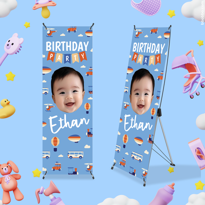 Make Your Baby the Star of Their Birthday. Custom Standing Banner + Stand Included + Free Shipping - BB04