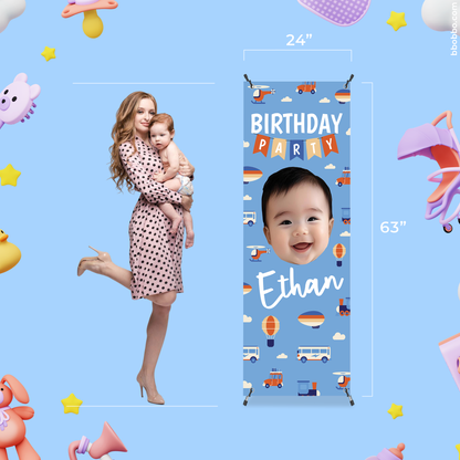 Make Your Baby the Star of Their Birthday. Custom Standing Banner + Stand Included + Free Shipping - BB04