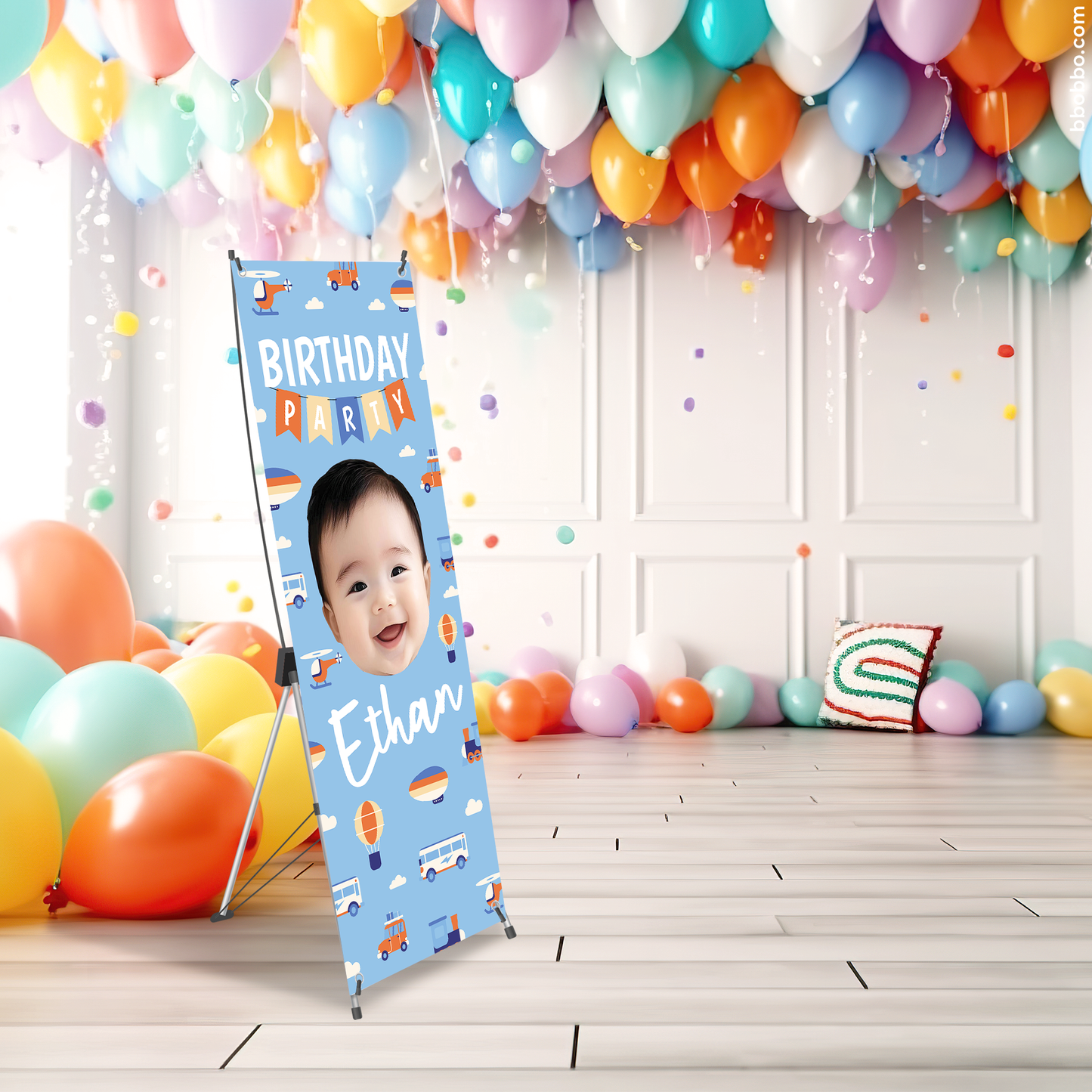 Make Your Baby the Star of Their Birthday. Custom Standing Banner + Stand Included + Free Shipping - BB04