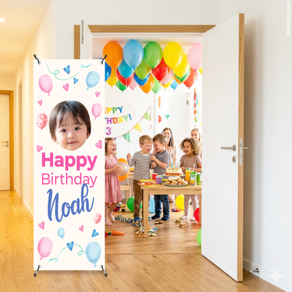 Make Your Baby the Star of Their Birthday. Custom Standing Banner + Stand Included + Free Shipping - BB02