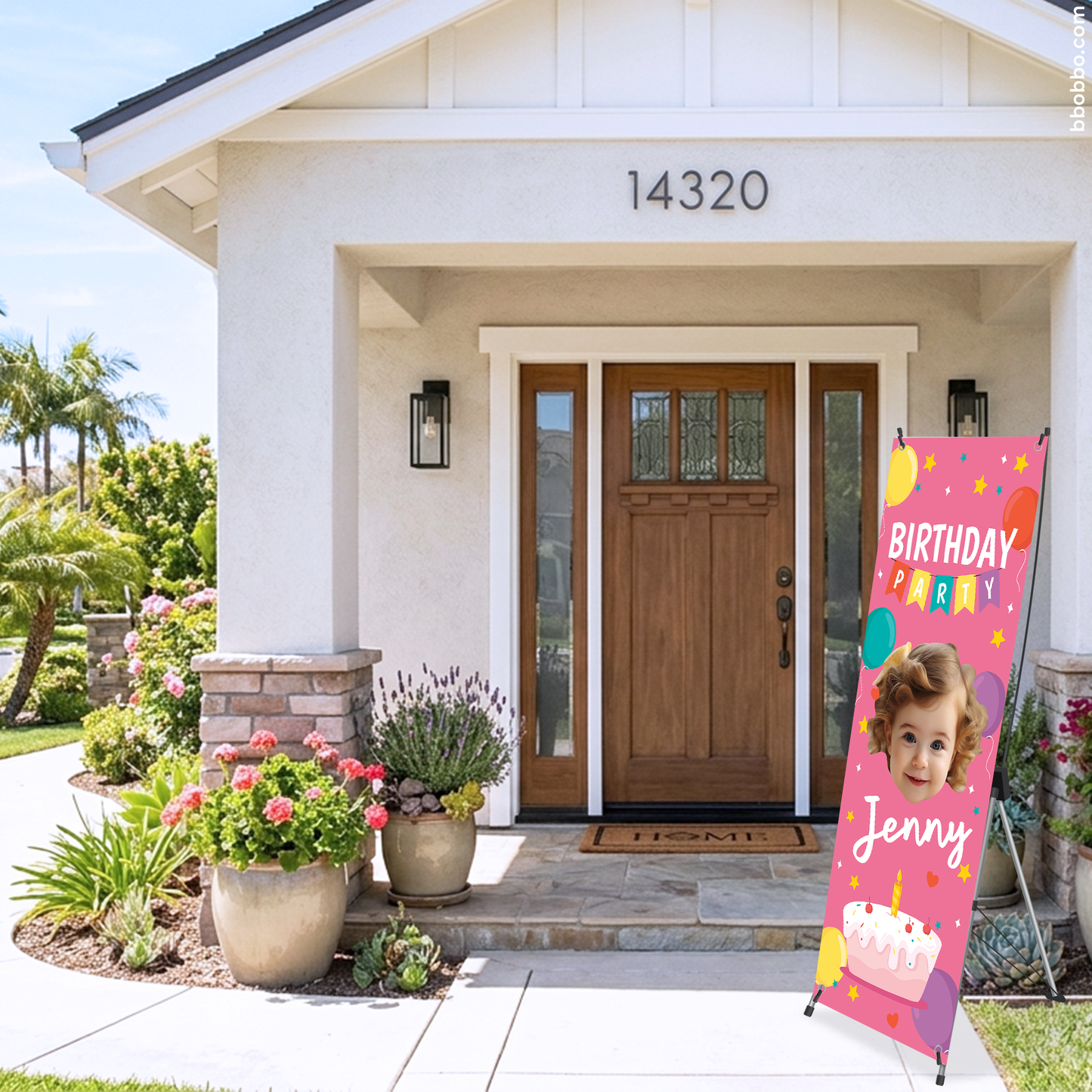 Make Your Baby the Star of Their Birthday. Custom Standing Banner + Stand Included + Free Shipping - BB03