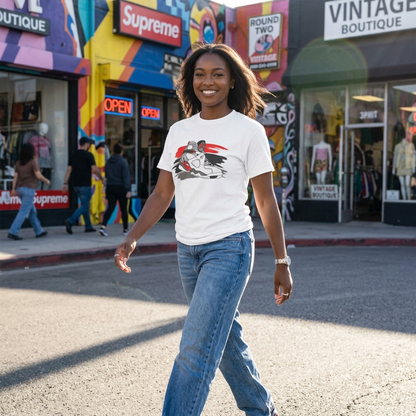JumpStar Retro High-Top Sneaker Graphic Tee 01