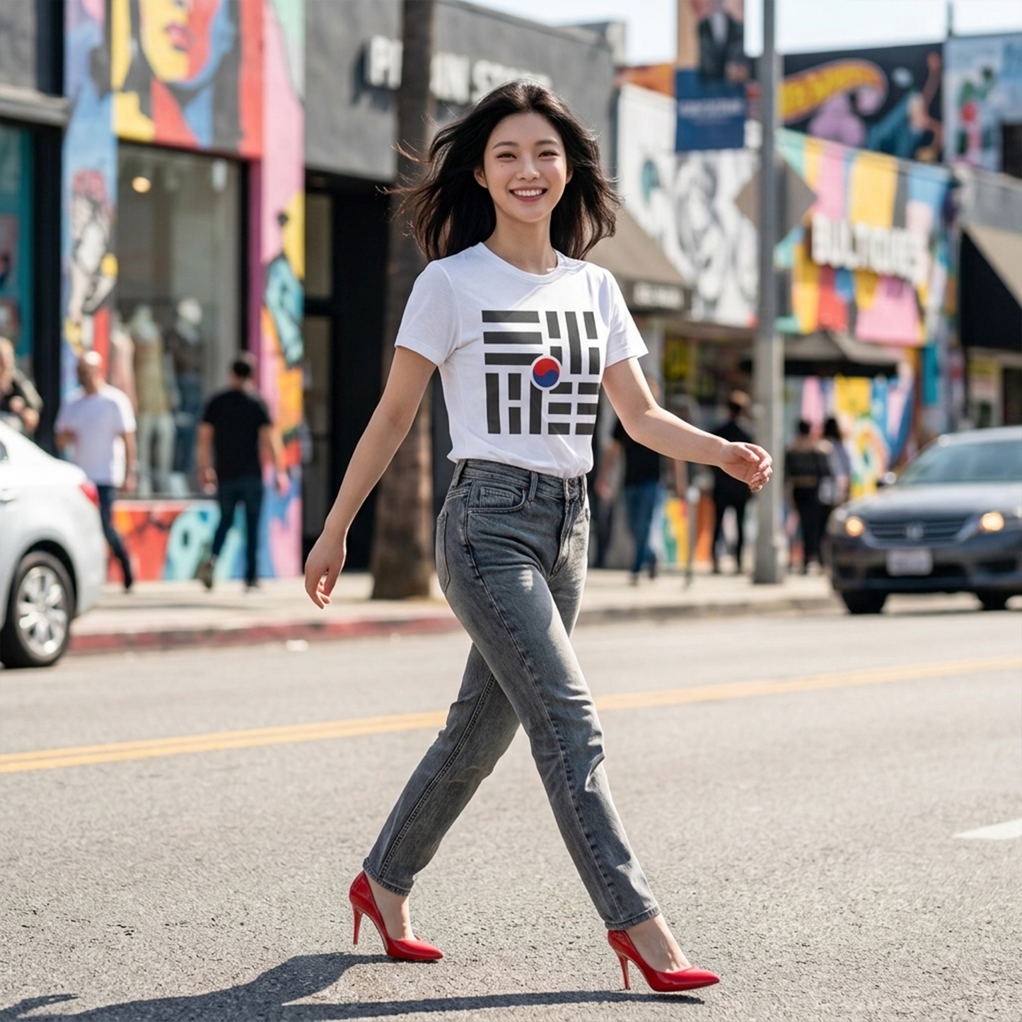 Minimal Taegeuk Circle Graphic Tee