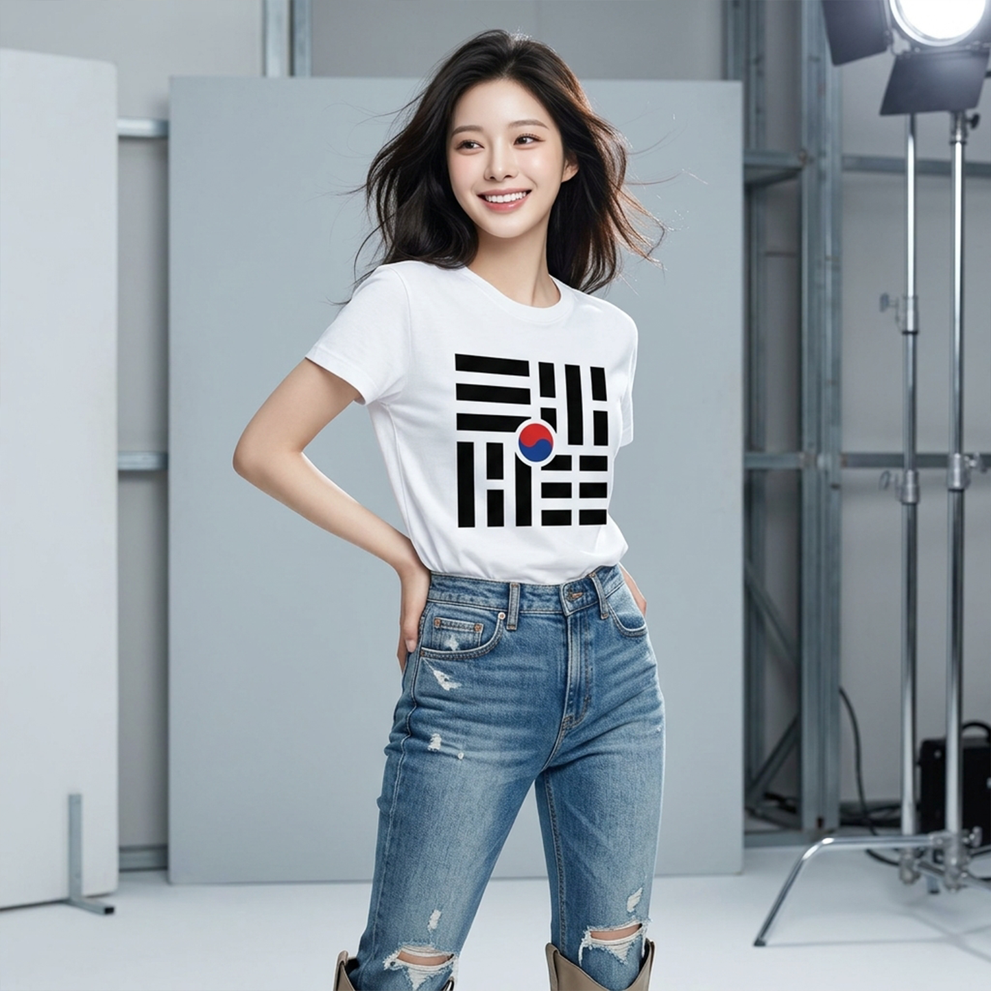 Minimal Taegeuk Circle Graphic Tee
