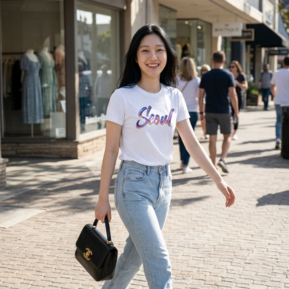Liquid Chrome SEOUL Unisex Streetwear T-Shirt