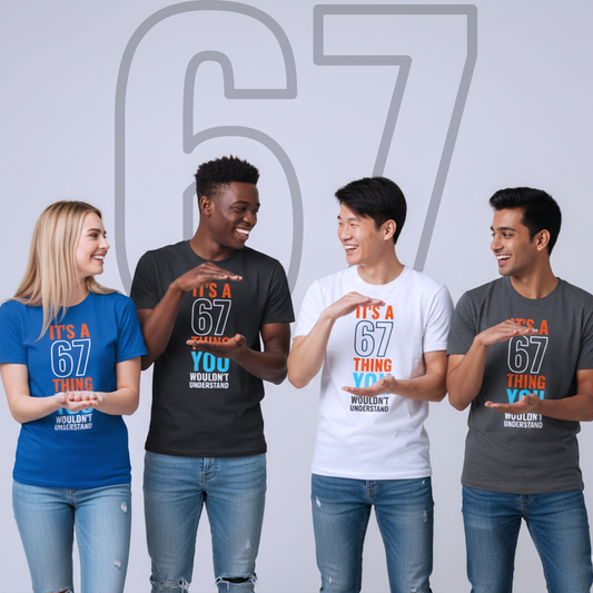 It's A 6 7 Thing Viral Meme Tee - Six Seven Gen Z Trending Graphic White T-Shirt IYKYK