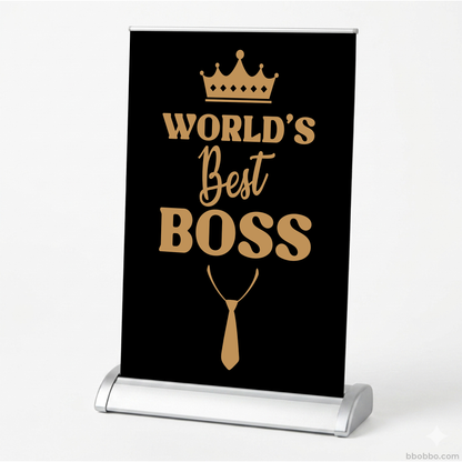 World’s Best Boss Retractable Banner | A Special Gift for Bosses | Free Shipping