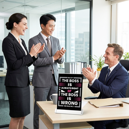 The Boss is Always RIght Retractable Banner | A Special Gift for Bosses | Free Shipping - RB03