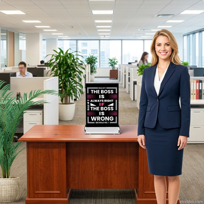 The Boss is Always RIght Retractable Banner | A Special Gift for Bosses | Free Shipping - RB03
