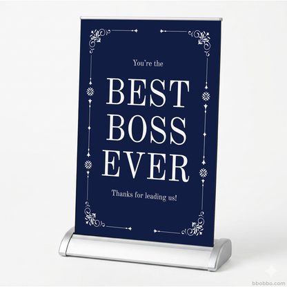 Best Boss Ever Retractable Banner | A Special Gift for Bosses | Free Shipping - RB04