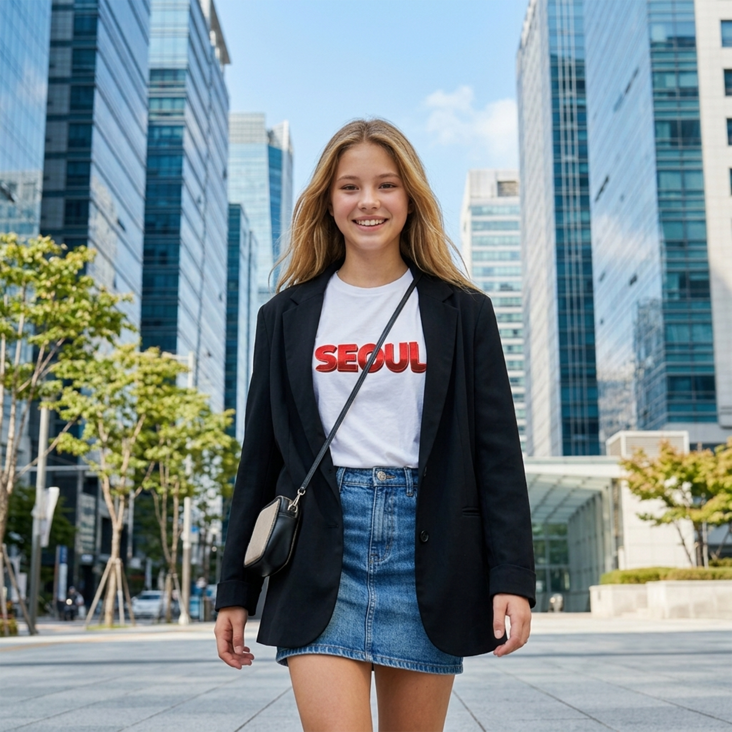 Retro Red 3D Seoul Graphic Unisex T-Shirt
