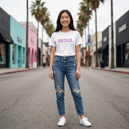 Glossy Pink Balloon Seoul Graphic Unisex T-Shirt