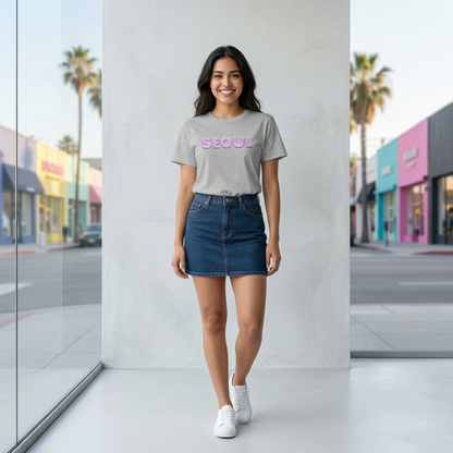 Glossy Pink Balloon Seoul Graphic Unisex T-Shirt