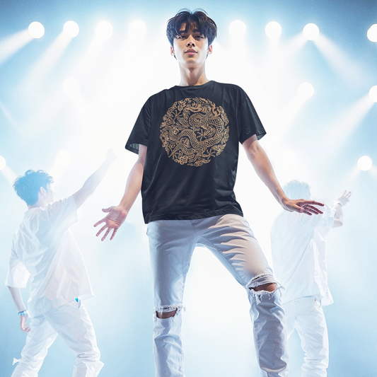 GonRyong Korean King Symbol Men's T-Shirt Black