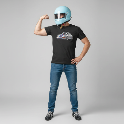Vintage Martini Racing Porsche 911 T-Shirt - Unisex Gift for Car Lovers, Retro Racing Aesthetic Black