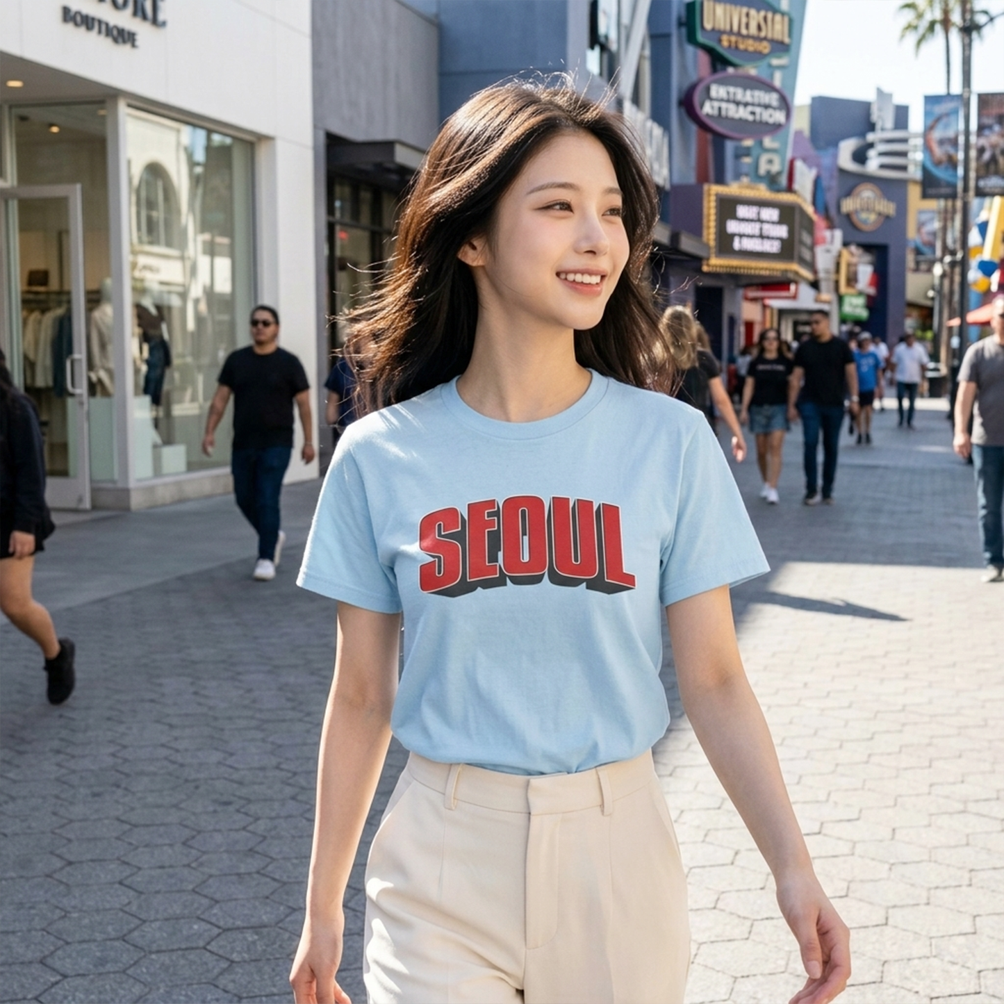 Retro Varsity SEOUL – Unisex Streetwear T-Shirt