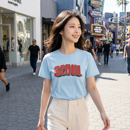 Retro Varsity SEOUL – Unisex Streetwear T-Shirt